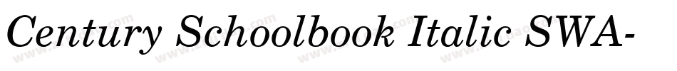 Century Schoolbook Italic SWA字体转换
